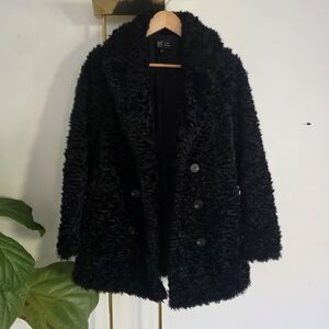 Women's Black Faux Fur Coat